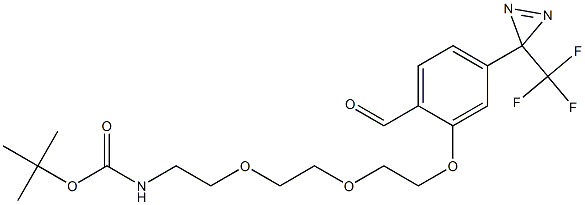 [2-[2-[2-[2-甲酰基-5-[3-(三氟甲基)-3H-双吖丙啶-3-基]苯氧基]乙氧基]乙氧基]乙基]氨基甲酸叔丁酯结构式