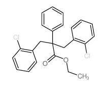 Benzenepropanoic acid,2-chloro-a-[(2-chlorophenyl)methyl]-a-phenyl-, ethyl ester (9CI) Structure