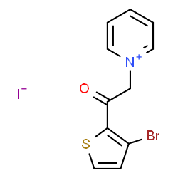 1-[2-(3-Bromo-2-thienyl)-2-oxoethyl]pyridinium iodide结构式