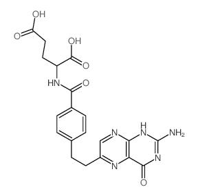 L-Glutamic acid,N-[4-[2-(2-amino-1,4-dihydro-4-oxo-6-pteridinyl)ethyl]benzoyl]- (9CI)结构式