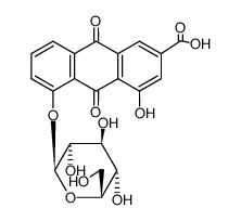 大黄酸-8-O-β-D-葡萄糖苷结构式