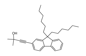 2-(3-hydroxy-3-methylbutynyl)-9,9-dihexylfluorene结构式