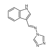 indol-3-ylmethylene-[1,2,4]triazol-4-yl-amine结构式