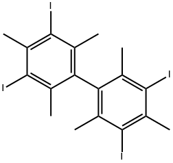1,1'-Biphenyl, 3,3',5,5'-tetraiodo-2,2',4,4',6,6'-hexamethyl- Structure