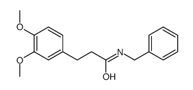 N-苄基-3-(3',4'-二甲氧基苯基)丙酰胺结构式