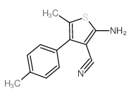 2-Amino-5-methyl-4-(4-methylphenyl)thiophene-3-carbonitrile Structure