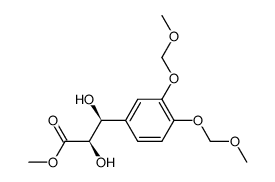 methyl (2R,3S)-2,3-dihydroxy-3-[3',4'-bis(methoxymethoxy)phenyl]propionate结构式