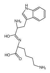 (S)-6-氨基-2-((S)-2-氨基-3-(1H-吲哚-3-基)丙酰胺基)己酸结构式