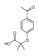 2-(4-acetylphenoxy)-2-methylpropionic acid结构式