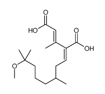 (Z,E)-()-4-(7-methoxy-3,7-dimethyloctylidene)-3-methylpent-2-ene-1,5-dioic acid结构式