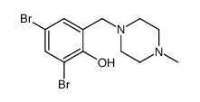 2,4-dibromo-6-[(4-methylpiperazin-1-yl)methyl]phenol结构式