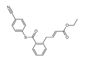 ethyl 4-{2-[(4-cyanophenyl)thiocarbonyl]phenyl}-2-butenoate Structure