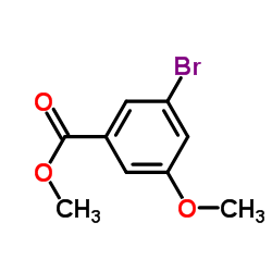 3-溴-5-甲氧基苯甲酸甲酯结构式