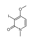 3-iodo-4-methoxy-1-methylpyridin-2-one结构式