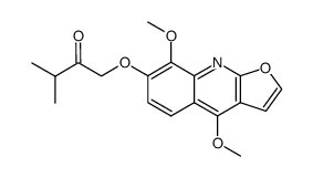 1-[(4,8-Dimethoxyfuro[2,3-b]quinolin-7-yl)oxy]-3-methyl-2-butanone Structure