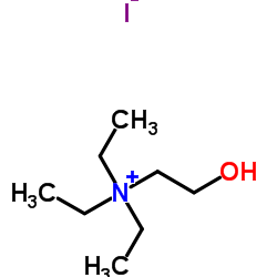 N,N,N-Triethyl-2-hydroxyethanaminium iodide structure