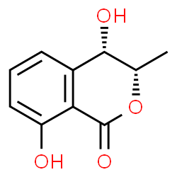 (3S,4S)-3,4-Dihydro-4,8-dihydroxy-3-methyl-1H-2-benzopyran-1-one结构式