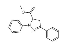 3-(1-methoxyethenyl)-2,5-diphenyl-3,4-dihydropyrazole结构式