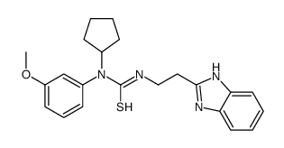 (9CI)-n-[2-(1H-苯并咪唑-2-基)乙基]-n-环戊基-n-(3-甲氧基苯基)-硫脲结构式