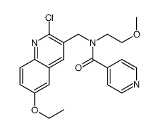 4-Pyridinecarboxamide,N-[(2-chloro-6-ethoxy-3-quinolinyl)methyl]-N-(2-methoxyethyl)-(9CI) Structure