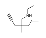 N-ethyl-2-methyl-2-prop-2-ynylpent-4-en-1-amine结构式