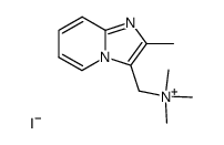 N,N,N-trimethyl-1-(2-methylimidazo[1,2-a]pyridin-3-yl)methanaminium iodide结构式