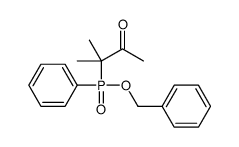 3-methyl-3-[phenyl(phenylmethoxy)phosphoryl]butan-2-one Structure