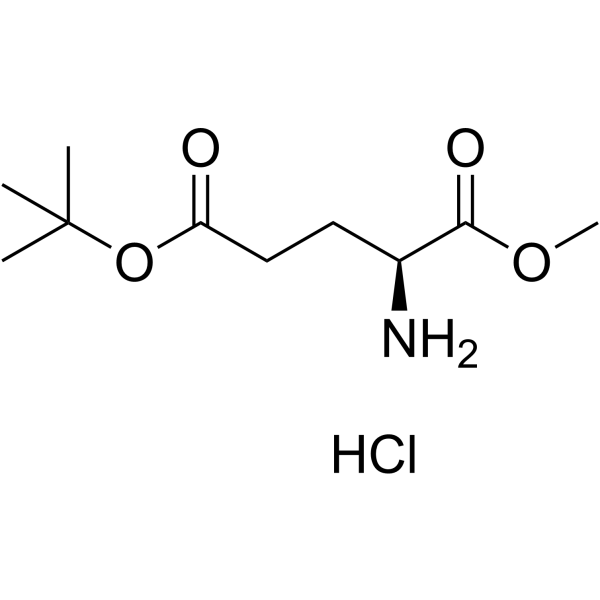 L-谷氨酸-5-叔丁酯-1-甲酯盐酸盐结构式