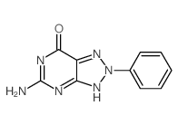 5-氨基-2,3-二氢-2-苯基-7H-1,2,3-噻唑并[4,5-d]嘧啶-7-酮结构式