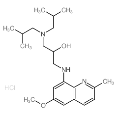1-(bis(2-methylpropyl)amino)-3-[(6-methoxy-2-methyl-quinolin-8-yl)amino]propan-2-ol结构式