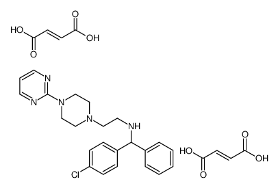 (Z)-but-2-enedioic acid,N-[(4-chlorophenyl)-phenylmethyl]-2-(4-pyrimidin-2-ylpiperazin-1-yl)ethanamine Structure