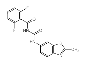 Benzamide,2,6-difluoro-N-[[(2-methyl-6-benzothiazolyl)amino]carbonyl]-结构式