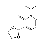 3-(1,3-dioxolan-2-yl)-1-propan-2-ylpyridine-2-thione结构式