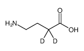 4-氨基丁酸-2,2-D2结构式