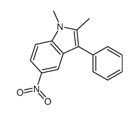 1,2-dimethyl-5-nitro-3-phenylindole结构式