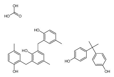 2,6-bis[(2-hydroxy-5-methylphenyl)methyl]-4-methylphenol,carbonic acid,4-[2-(4-hydroxyphenyl)propan-2-yl]phenol结构式