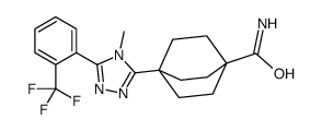 4-(4-甲基-5-(2-(三氟甲基)苯基)-4H-1,2,4-噻唑-3-基)双环[2.2.2]辛烷-1-羧酰胺结构式