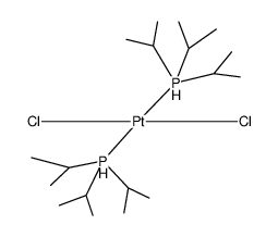 trans-dichlorobis(tri-isopropylphosphine)platinum(II)结构式