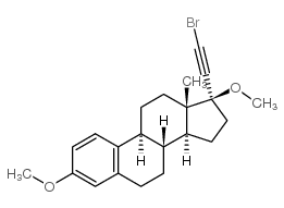 (8S,9S,13S,14S)-17-(2-bromoethynyl)-3,17-dimethoxy-13-methyl-7,8,9,11, 12,14,15,16-octahydro-6H-cyclopenta[a]phenanthrene Structure