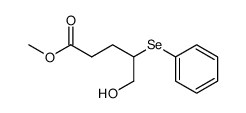 methyl 5-hydroxy-4-(phenylselanyl)pentanoate结构式