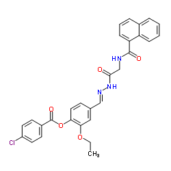 2-Ethoxy-4-[(E)-{[(1-naphthoylamino)acetyl]hydrazono}methyl]phenyl 4-chlorobenzoate结构式