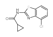 N-(4-氯苯并[d]噻唑-2-基)环丙烷羧酰胺结构式