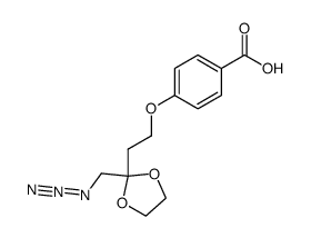 1-azido-4-(p-carboxyphenoxy)-2-butanone ethylene ketal结构式