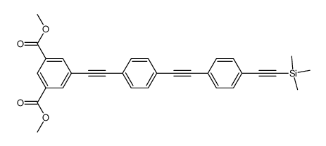 5-[4-(4-Trimethylsilanylethynyl-phenylethynyl)-phenylethynyl]-isophthalic acid dimethyl ester Structure