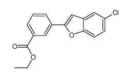 3-(5-氯苯并呋喃-2-基)苯甲酸乙酯结构式