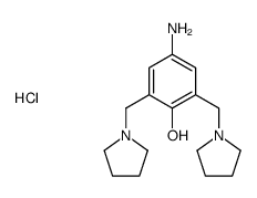 4-amino-2,6-bis(pyrrolidin-1-ylmethyl)phenol,hydrochloride结构式