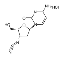 3'-azido-2',3'-dideoxycytidine hydrochloride结构式