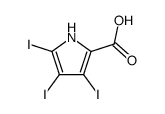 3,4,5-triiodo-pyrrole-2-carboxylic acid Structure