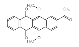 8-acetyl-6,11-dimethoxy-tetracene-5,12-dione结构式