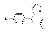 (+/-)-methyl 3-(4-hydroxyphenyl)-3-(1H-pyrazo-1-yl)propanoate结构式